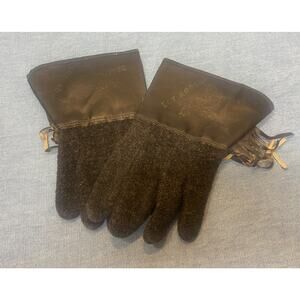 Vintage Roy Rogers 1950's child's Black Wool gloves Antique Toy